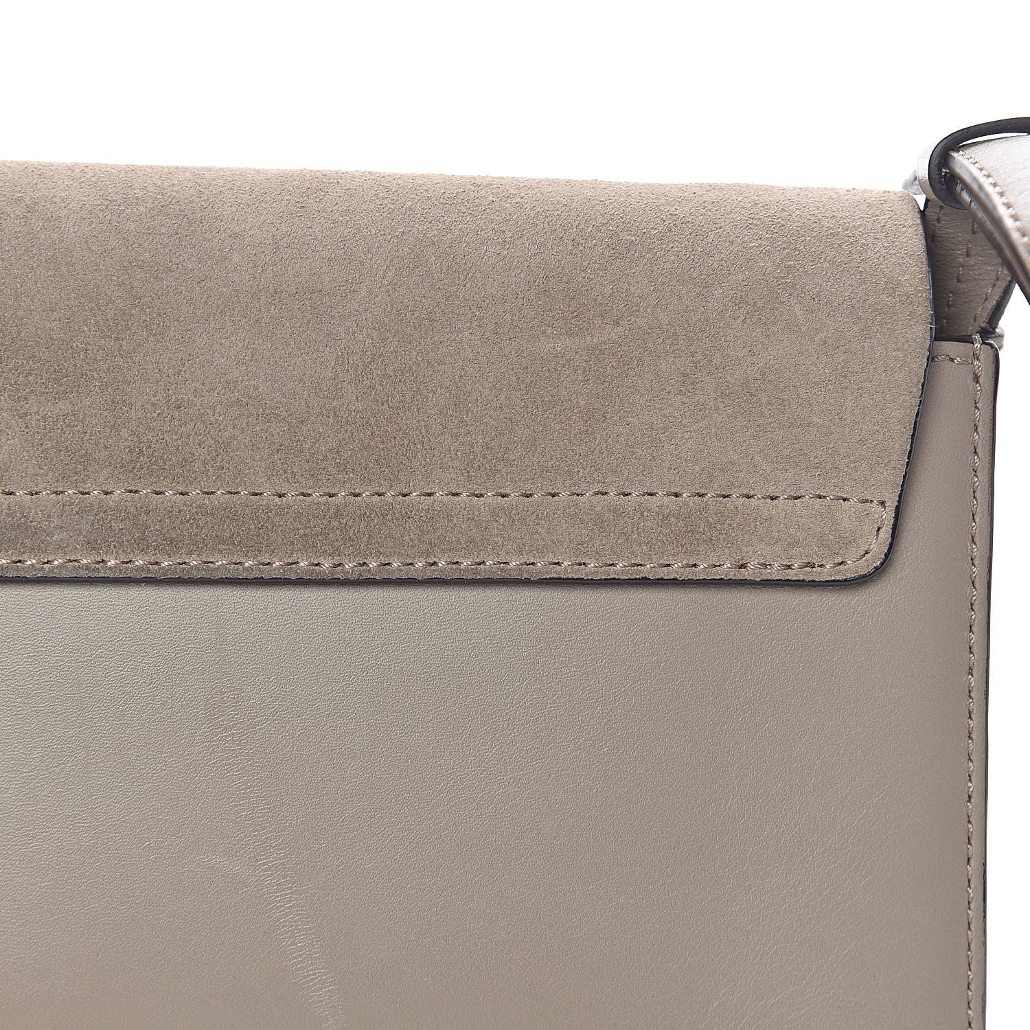 Chloe Suede Calfskin Small Faye Shoulder Bag Motty Grey 9 of 15