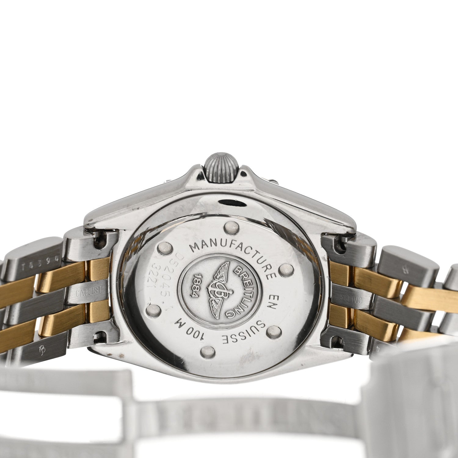 Breitling Stainless Steel 18K Yellow Gold Diamond Bezel Mother of Pearl 29mm Callistino Quartz Watch D52045 4 of 4