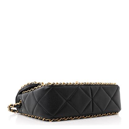 Chanel Lambskin Small Chain Around Top Handle Flap  Black 4 of 11