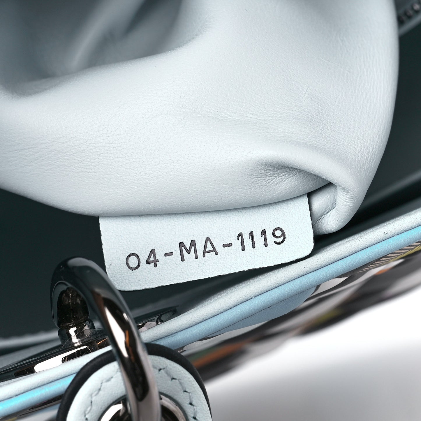 X EDUARDO TERRAZAS Printed Calfskin Medium Lady Dior Art Light Blue Multicolor