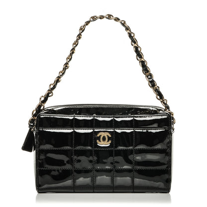 Chanel Patent Square Quilted Camera Case Black 1 of 7