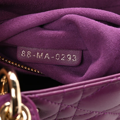 Christian Dior Lambskin Cannage Small My ABCDior Lady Dior Purple 7 of 10
