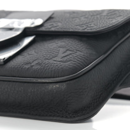 Louis Vuitton Taurillon Monogram S Lock Sling Bag Black 9 of 9