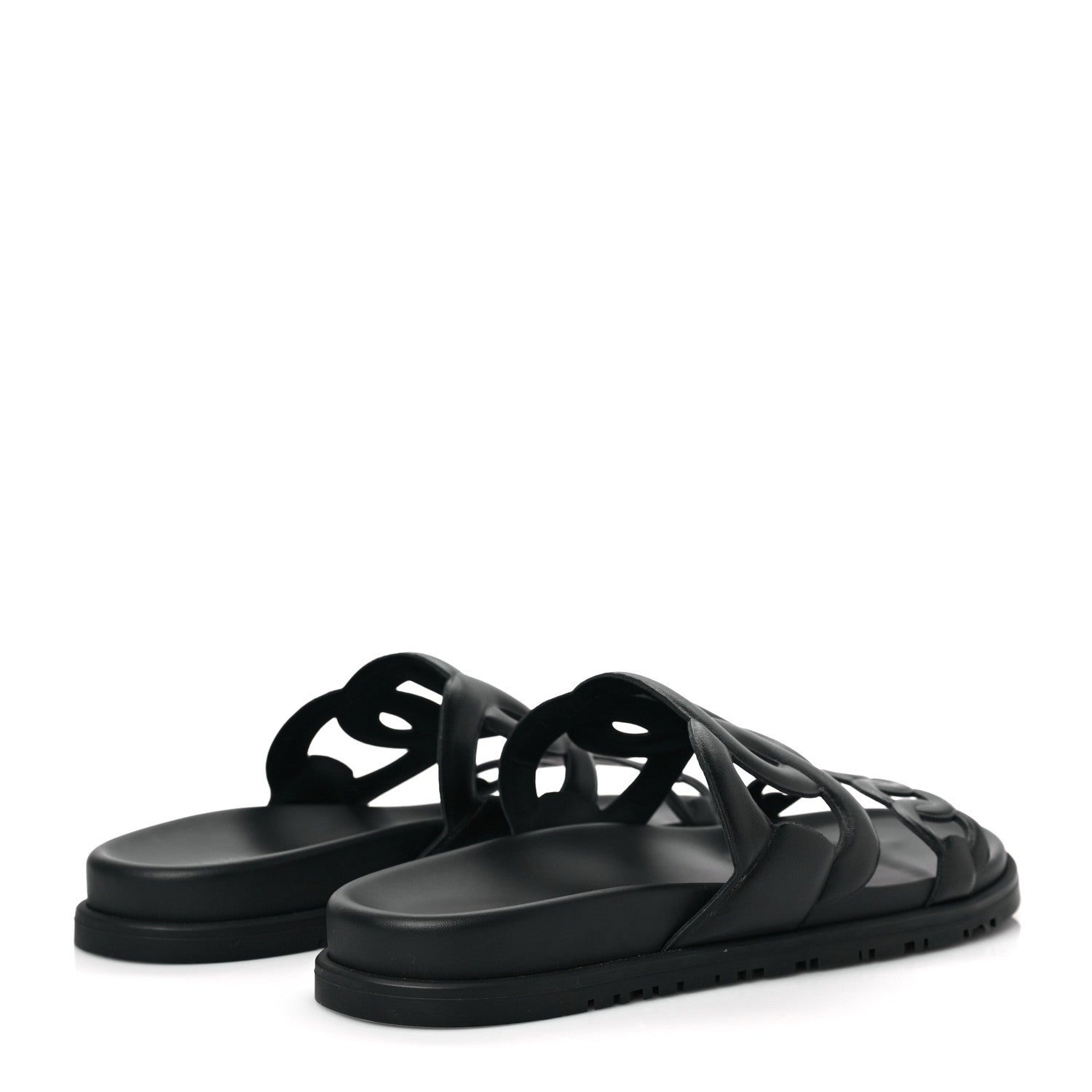Hermes Nappa Extra Sandals 38 Black 4 of 7