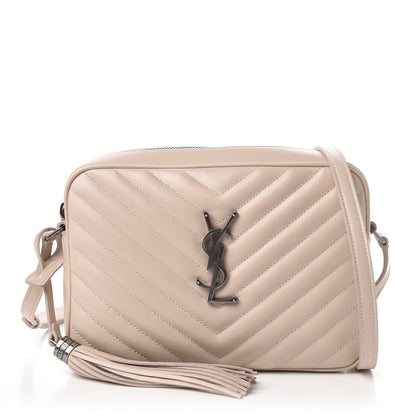 Saint Laurent Calfskin Matelasse Monogram Lou Camera Bag Nude Powder 1 of 10