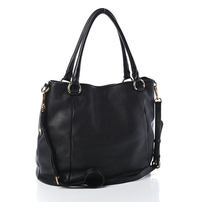 Prada Vitello Daino Tote Black 2 of 4