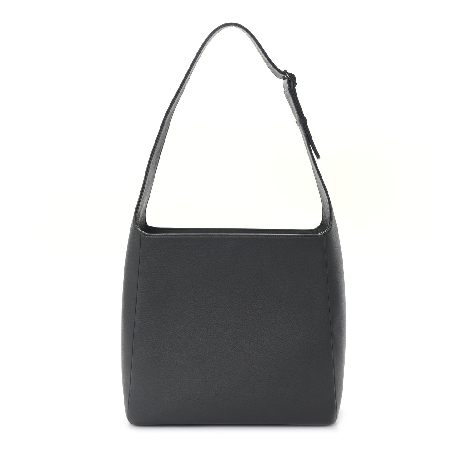 Grained Calfskin Piper Hobo Charcoal