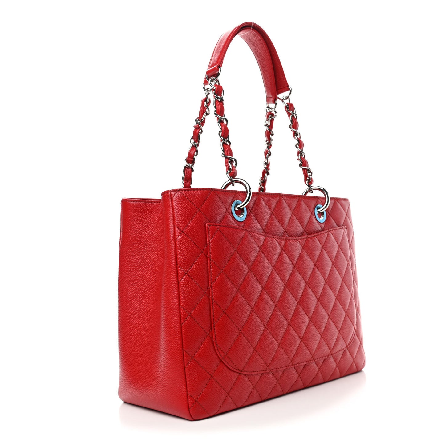 Caviar Quilted Grand Shopping Tote GST Red
