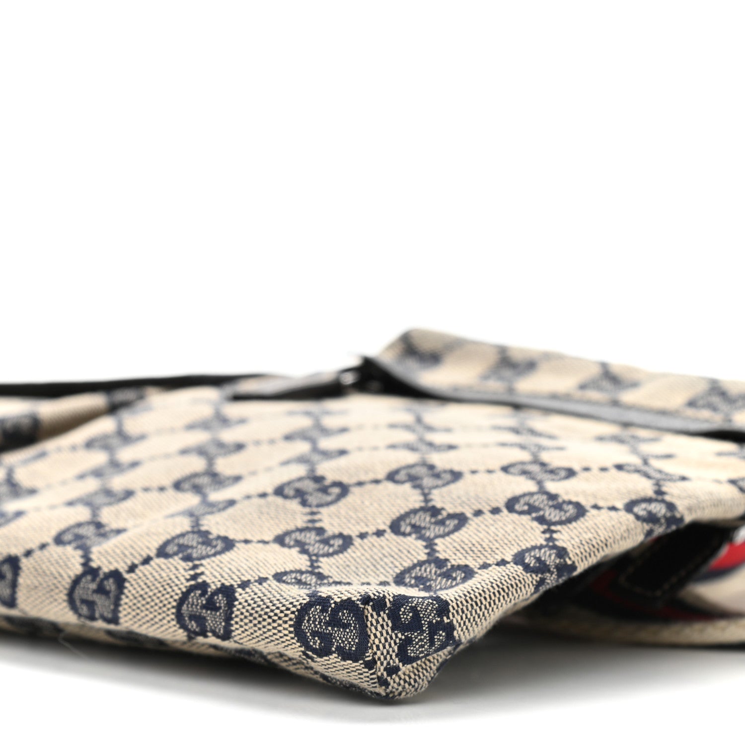 Gucci GG Monogram Web Double Pocket Belt Bag Navy 8 of 8