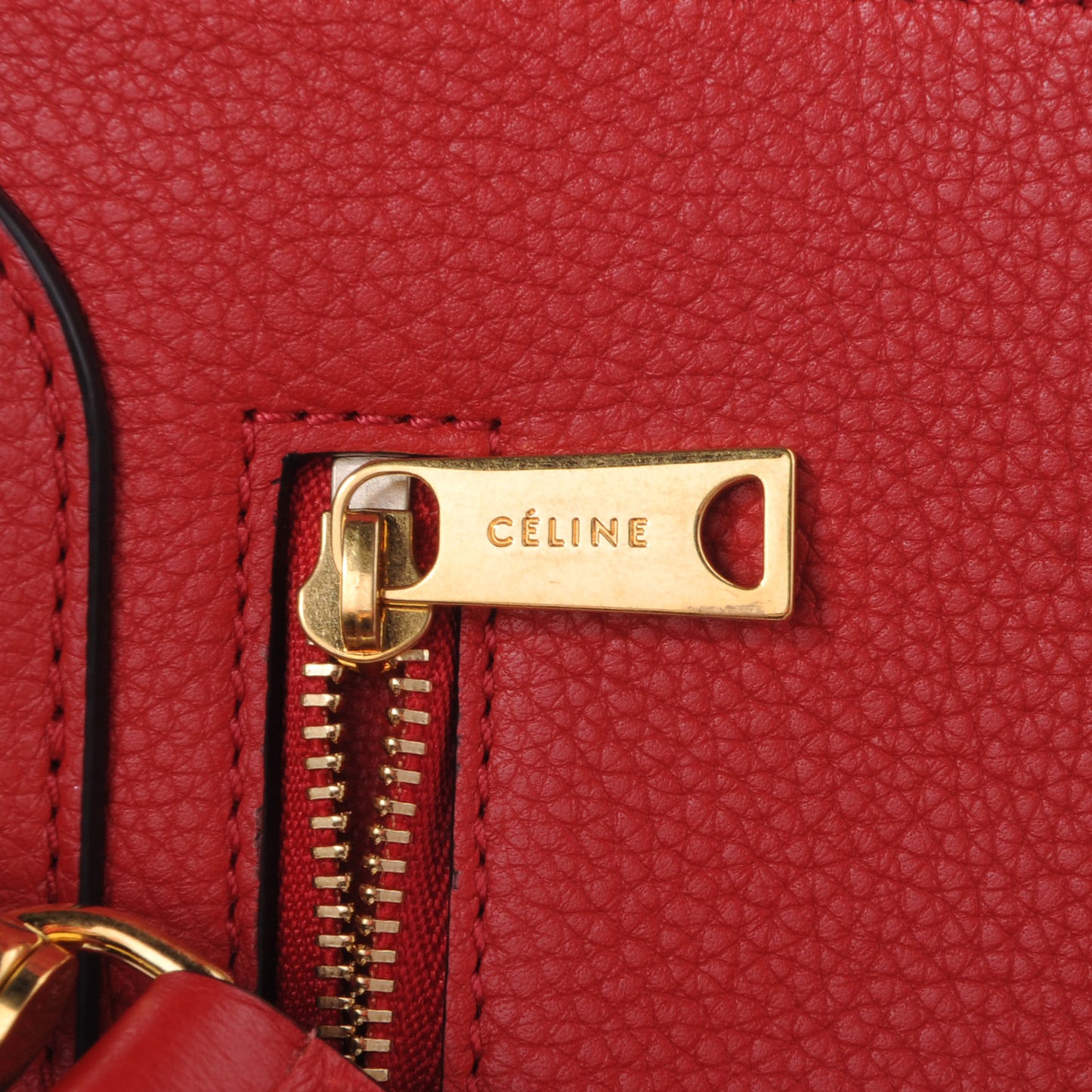 Drummed Leather Suede Trapeze Small Coquelicot