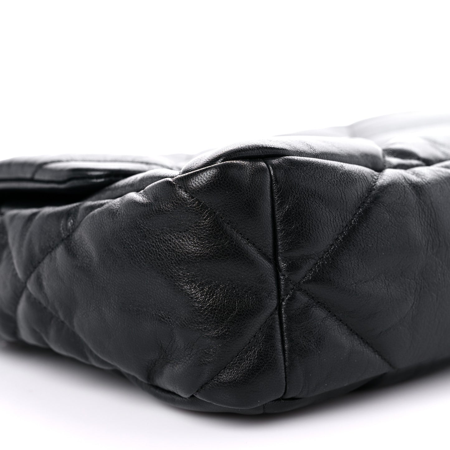 Goatskin Quilted Large Chanel 19 Flap Black