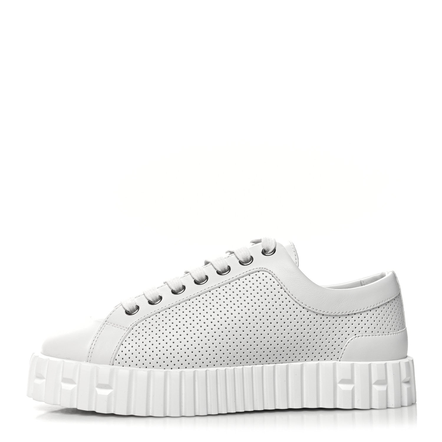 Hermes Perforated Calfskin Cross Sneakers 35 White 1 of 9