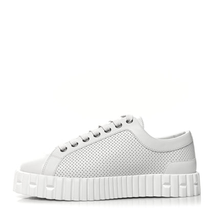 Hermes Perforated Calfskin Cross Sneakers 35 White 1 of 9