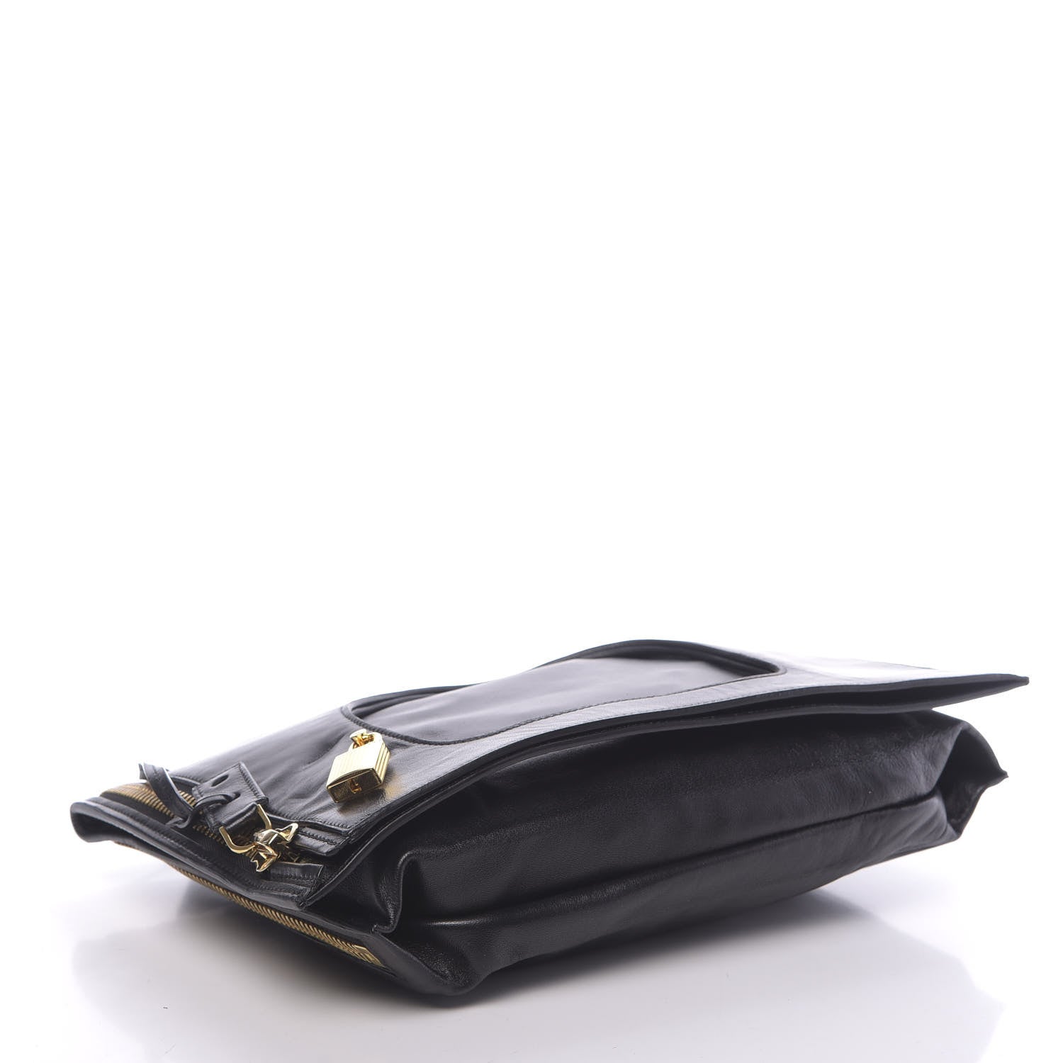 Tom Ford Ramskin Small Alix Padlock Zip Shoulder Bag Black 5 of 15