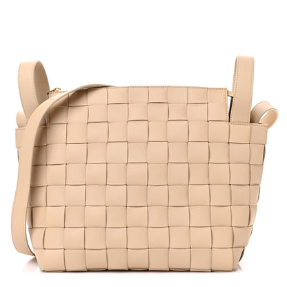 Bottega Veneta Lambskin Maxi Intrecciato Bowling Cassette Shoulder Bag Porridge 1 of 11