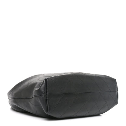 Chanel Calfskin Quilted Small Maxi Hobo Black 4 of 10