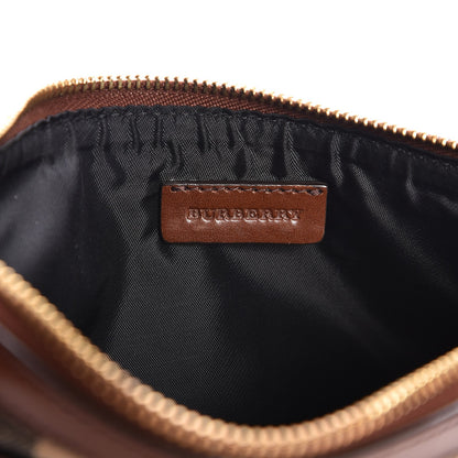 Burberry House Check Bridle Calfskin Peyton Crossbody Tan 6 of 7