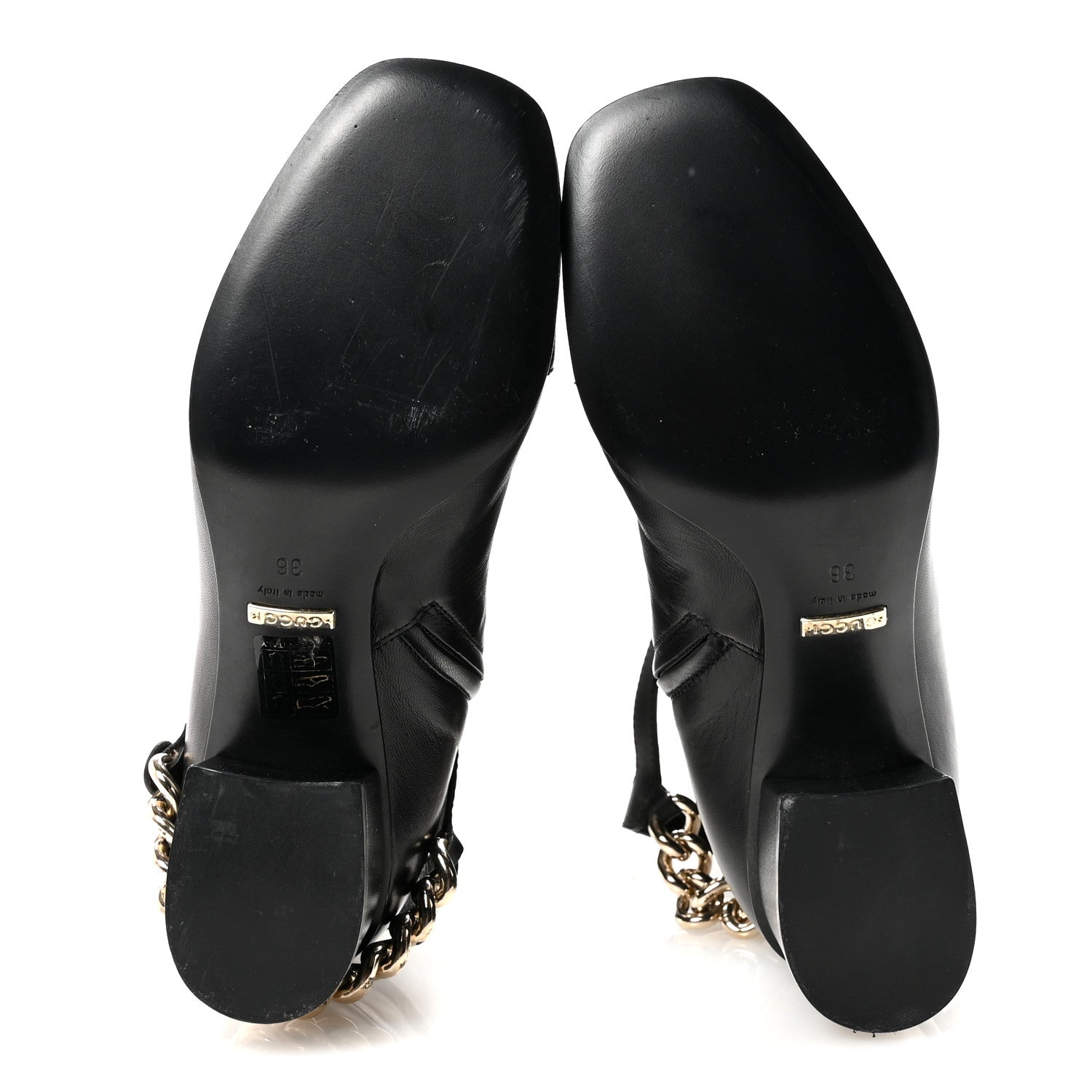 Gucci Calfskin Soho Knee Boots 36 Black 6 of 9