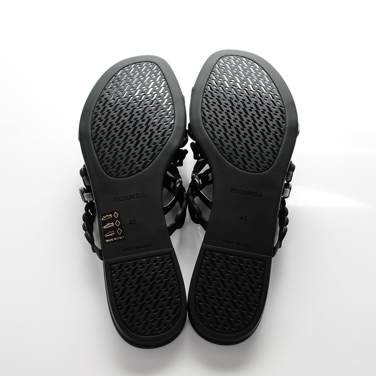 Rubber Chaine d'Ancre Nude Sandals 41 Black