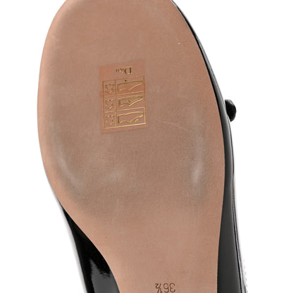 Christian Dior Patent Calfskin Aime Ankle Ballet Flats 36.5 Black 10 of 11