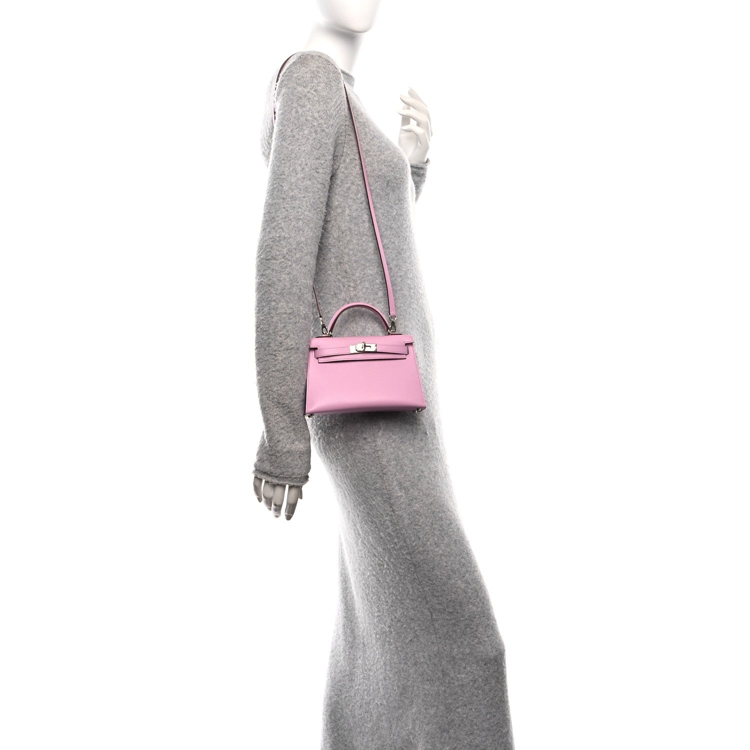 Hermes Epsom Mini Kelly Sellier 20 Mauve Sylvestre 2 of 11