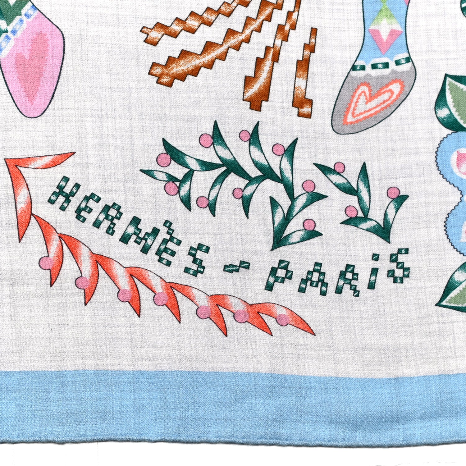 Hermes Cashmere Silk En Attendant Ulysse Shawl 140 2 of 7