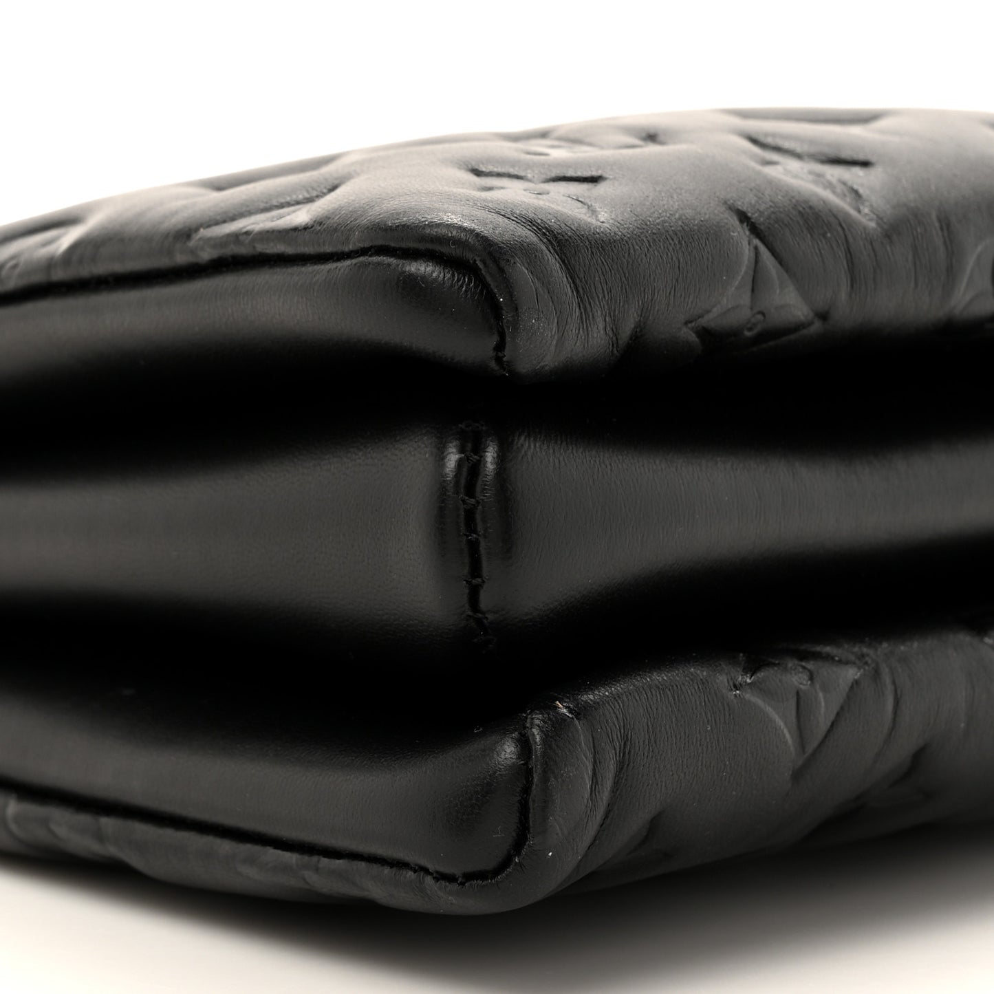 Lambskin Embossed Monogram Coussin PM Black