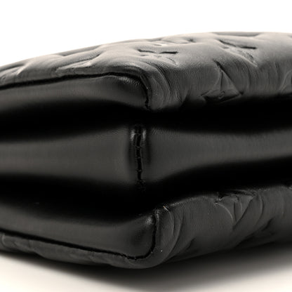 Louis Vuitton Lambskin Embossed Monogram Coussin PM Black 10 of 10