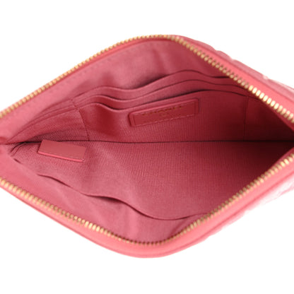 Chanel Caviar Camellia Embossed Cosmetic Pouch Pink 5 of 8