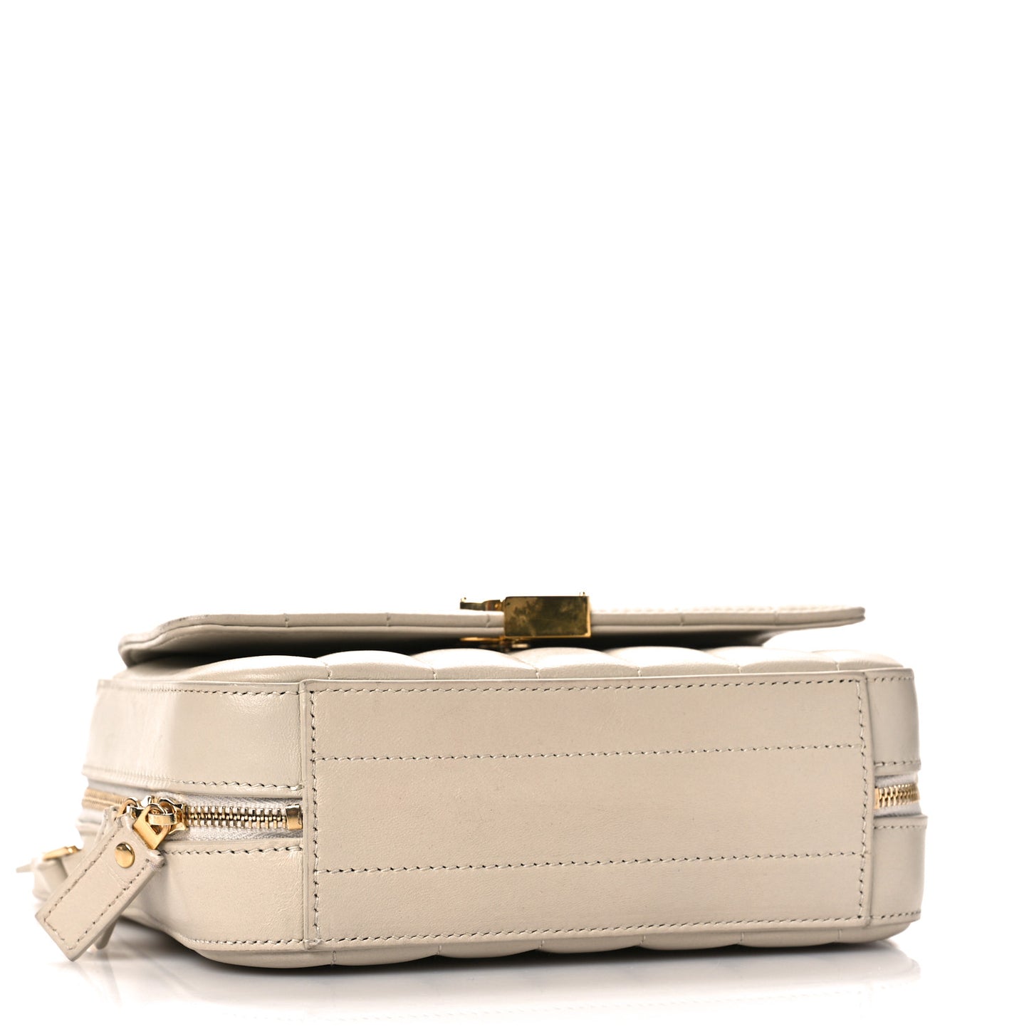 Lambskin Matelasse Monogram Vicky Camera Bag Crema Soft
