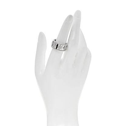 Van Cleef & Arpels 18K White Gold Diamond Medium Perlee Clover Band Ring 55 7.25 2 of 5