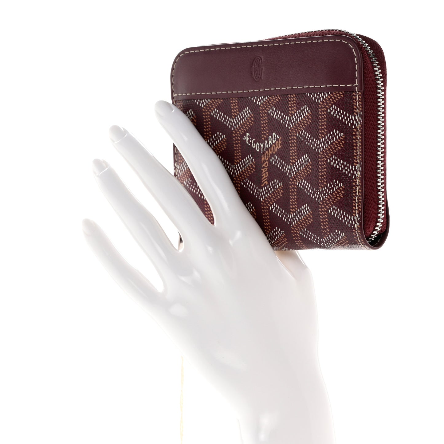 Goyardine Compact Wallet Burgundy