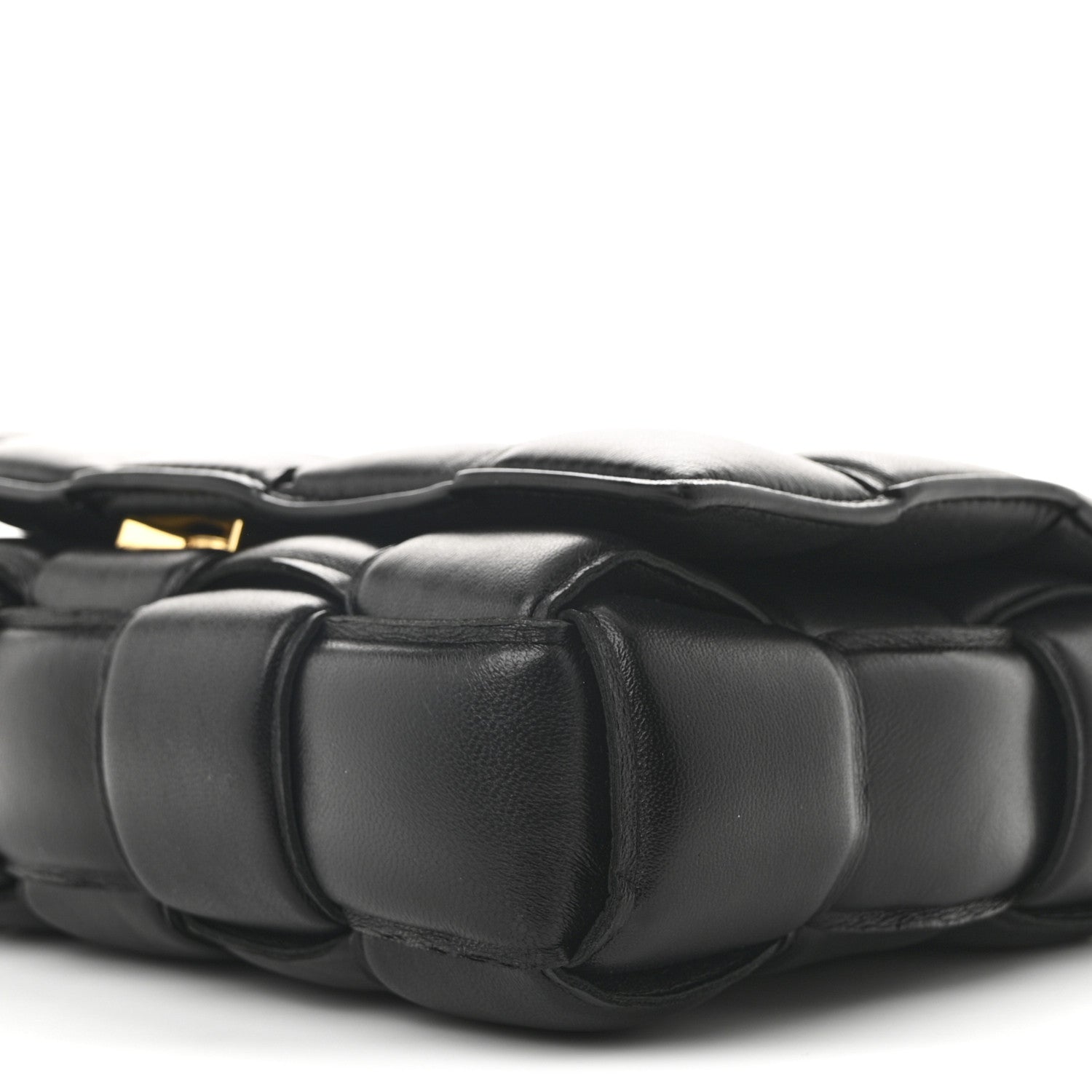 Bottega Veneta Lambskin Maxi Intreccio Padded Chain Cassette Crossbody Bag Black 9 of 12
