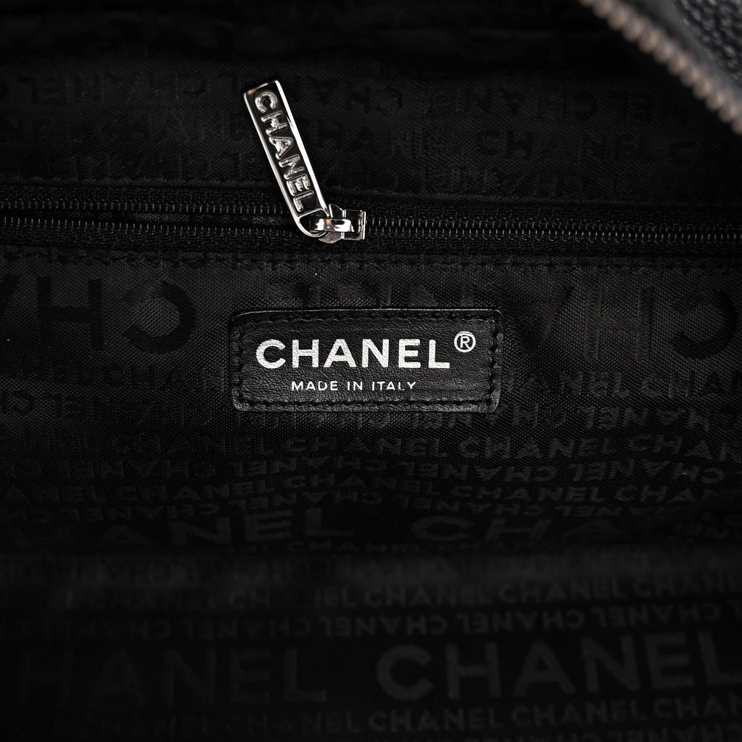 Chanel Caviar Square Stitched Bowler Black 6 of 10