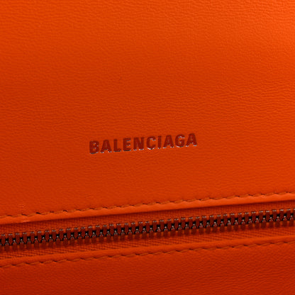 Balenciaga Shiny Calfskin Crocodile Embossed Small Hourglass Top Handle Bag Pop Orange 6 of 12