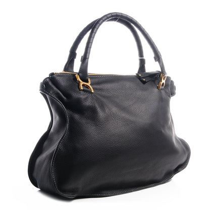 Chloe Calfskin Large Marcie Satchel Black 3 of 9