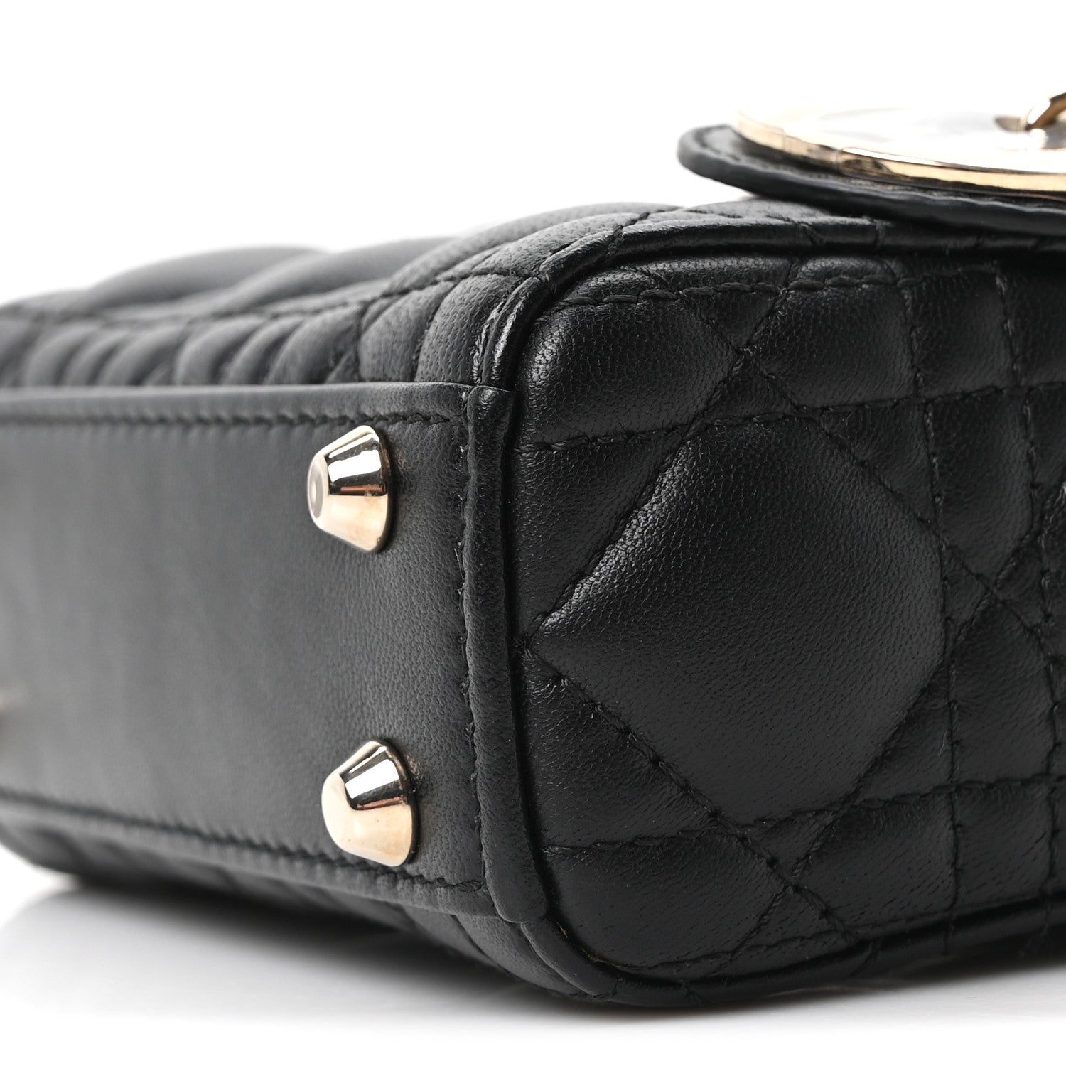 Christian Dior Lambskin Cannage Micro Lady Dior Black 10 of 11