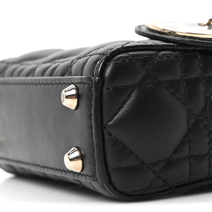 Christian Dior Lambskin Cannage Micro Lady Dior Black 10 of 11