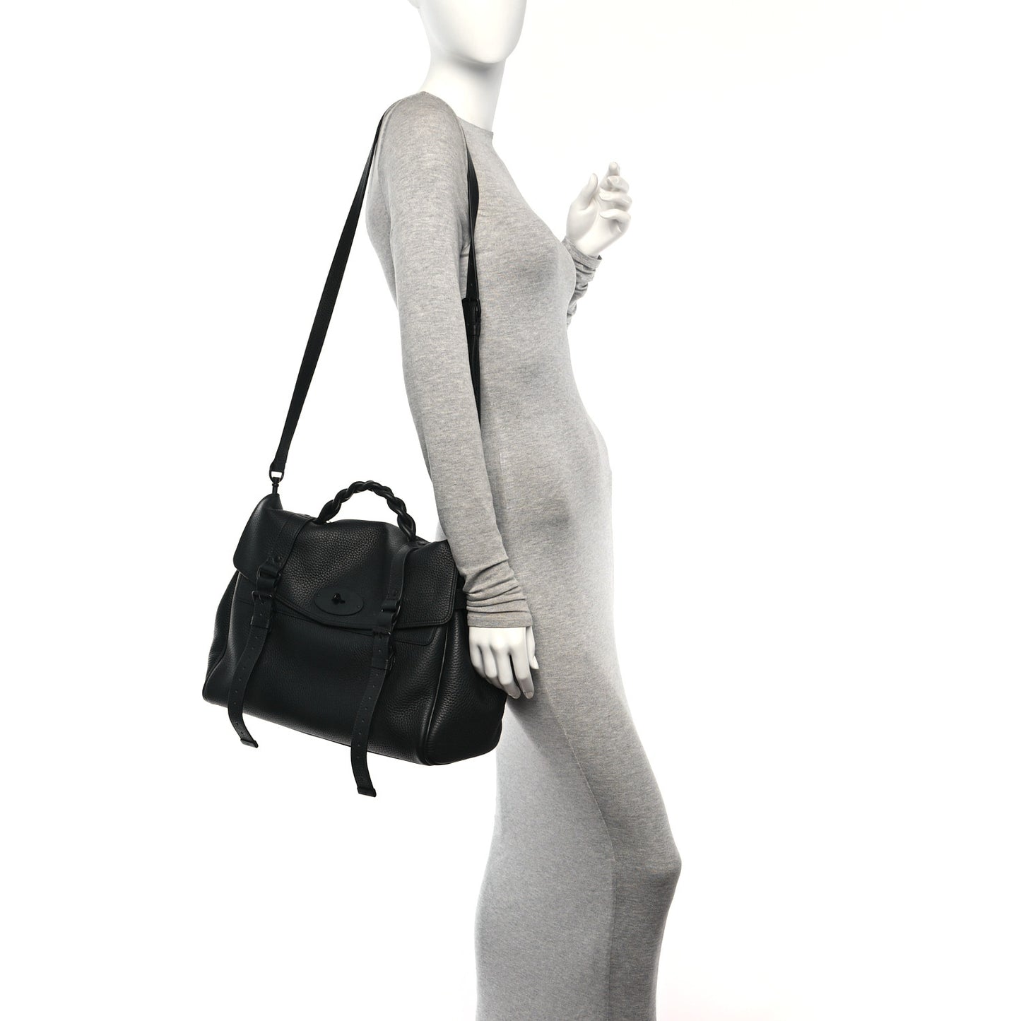 Heavy Grain Oversized Alexa Black