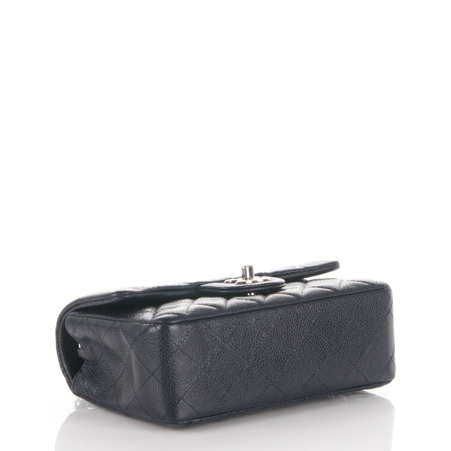 Chanel Caviar Quilted Mini Rectangular Flap Navy Blue 4 of 7