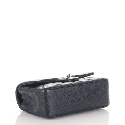 Chanel Caviar Quilted Mini Rectangular Flap Navy Blue 4 of 7