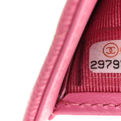 Chanel Caviar Quilted Compact Flap Wallet Pink 8 of 8