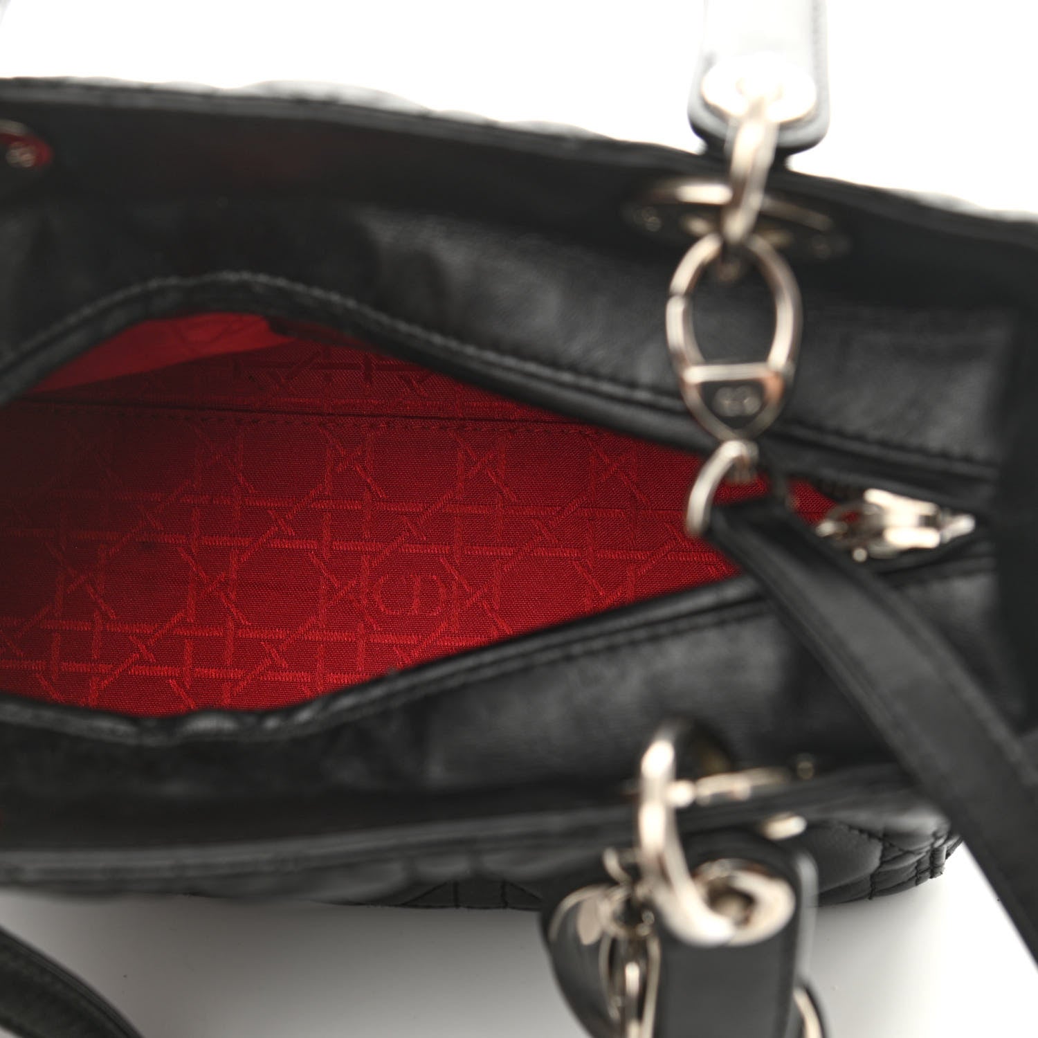 Christian Dior Lambskin Cannage Medium Lady Dior Black 5 of 10