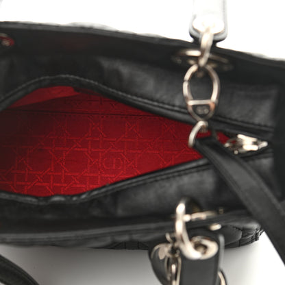 Christian Dior Lambskin Cannage Medium Lady Dior Black 5 of 10