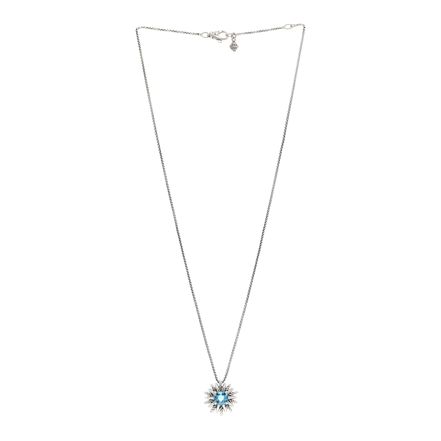 DAVID YURMAN Sterling Silver Blue Topaz Starburst Pendant Necklace