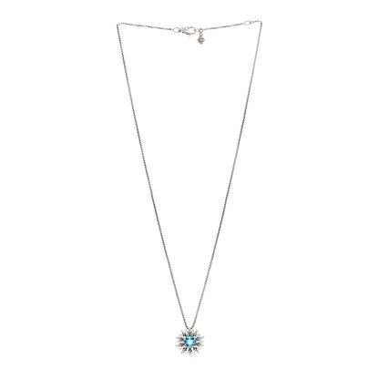 David Yurman DAVID YURMAN Sterling Silver Blue Topaz Starburst Pendant Necklace 3 of 4