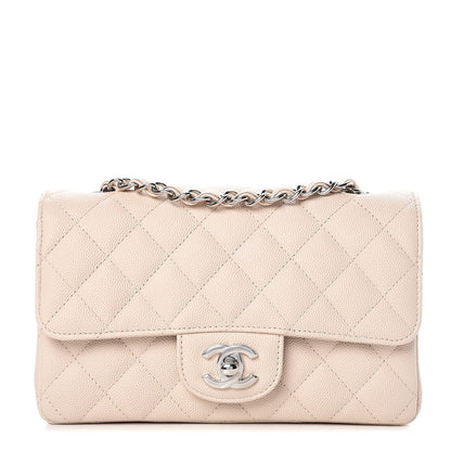 Chanel Caviar Quilted Mini Rectangular Flap Light Beige 1 of 7