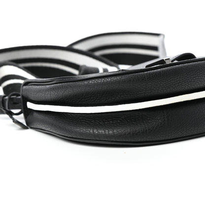 Delvaux Crispy Calfskin Mini Le Mutin Saddle Bag Black 7 of 9