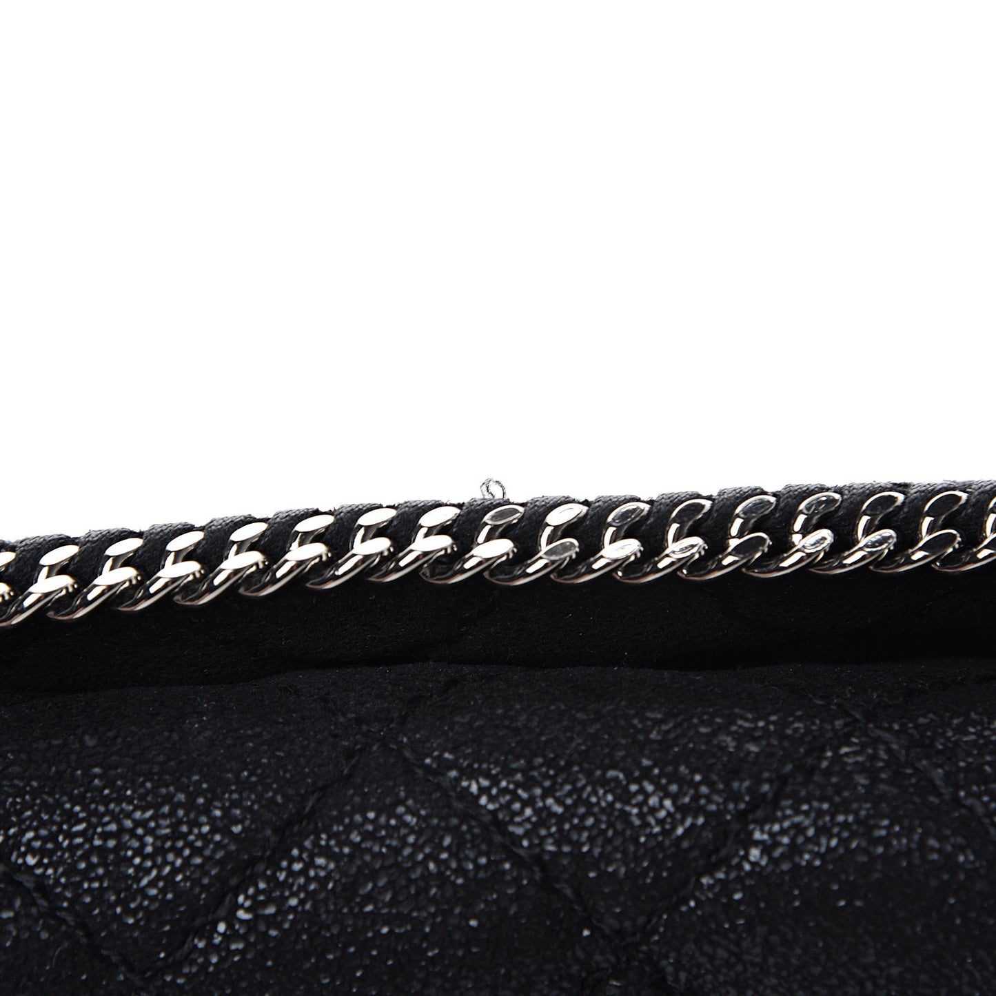 Shaggy Deer Quilted Falabella Crossbody Bag Black