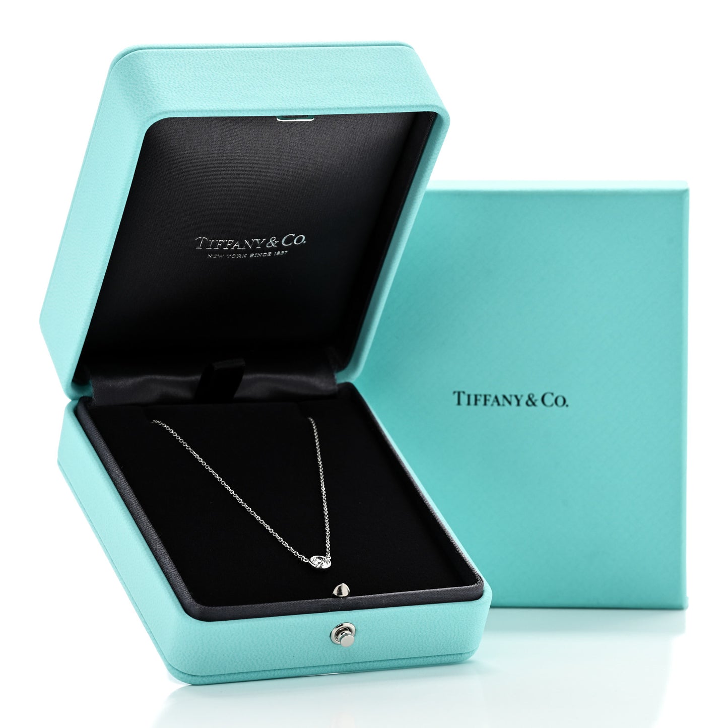 Platinum Diamond .33ct Elsa Peretti Diamonds by the Yard Pendant Necklace
